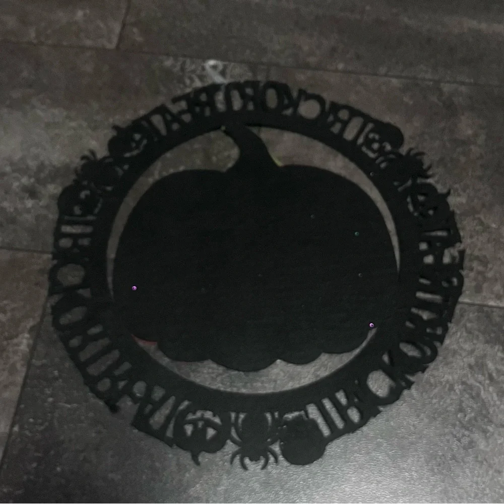 PJ* New! Jack o’ Lantern with Black Trick or Treat Trim Halloween Wall Decor - Picture 2 of 2